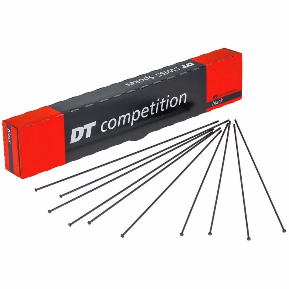 DT Swiss Speiche Competition 2.0 / 1.8 / 2.0 Straightpull 284 mm schwarz - robuste Leichtbau-Lösung