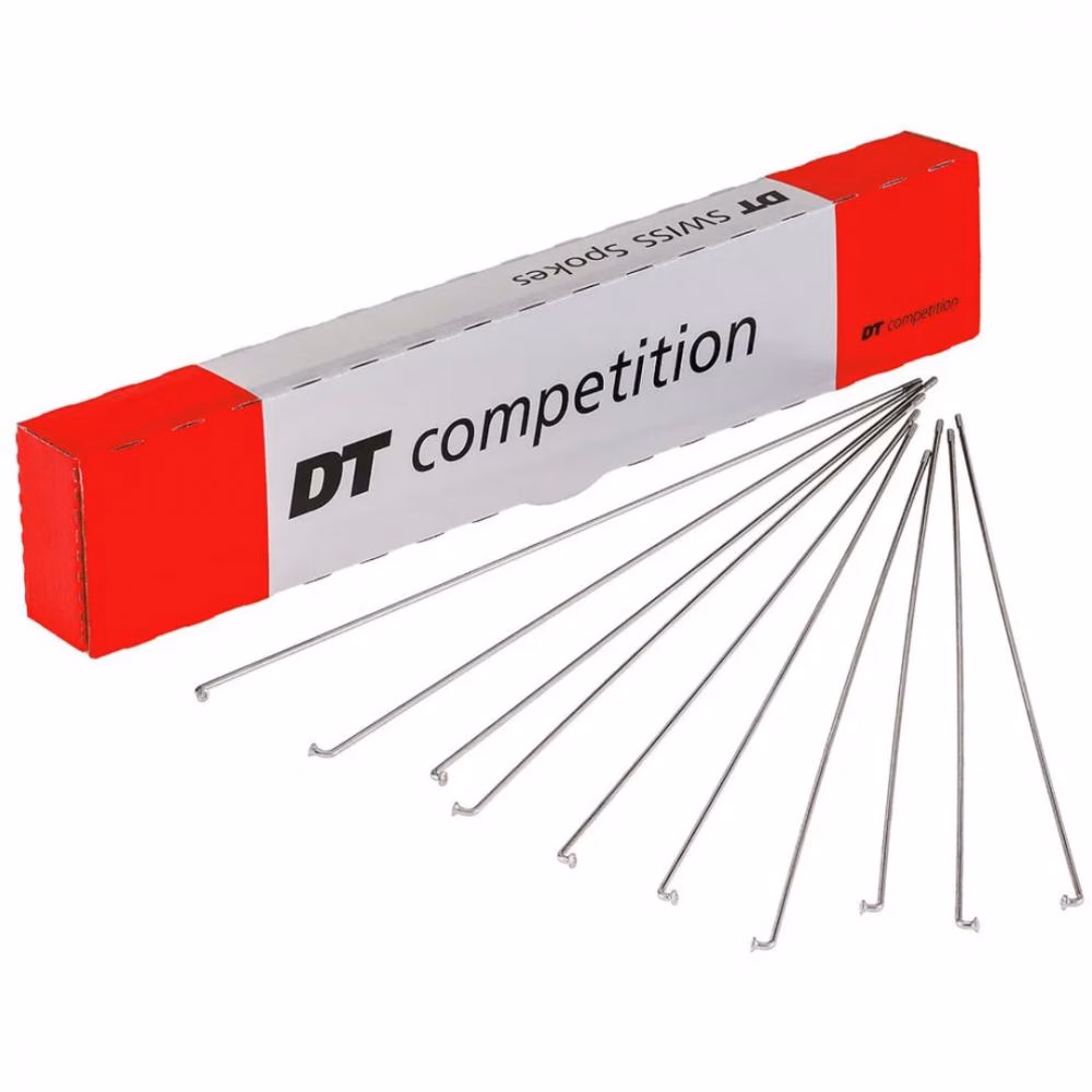 DT Swiss Speiche Competition 2.0 / 1.8 266 mm silber - robuste Laufrad-Speiche für vielseitigen Einsatz