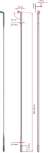 DT SWISS Speiche Dt Aerolite Silber 2.0-2.3-0.9 284 Ve20