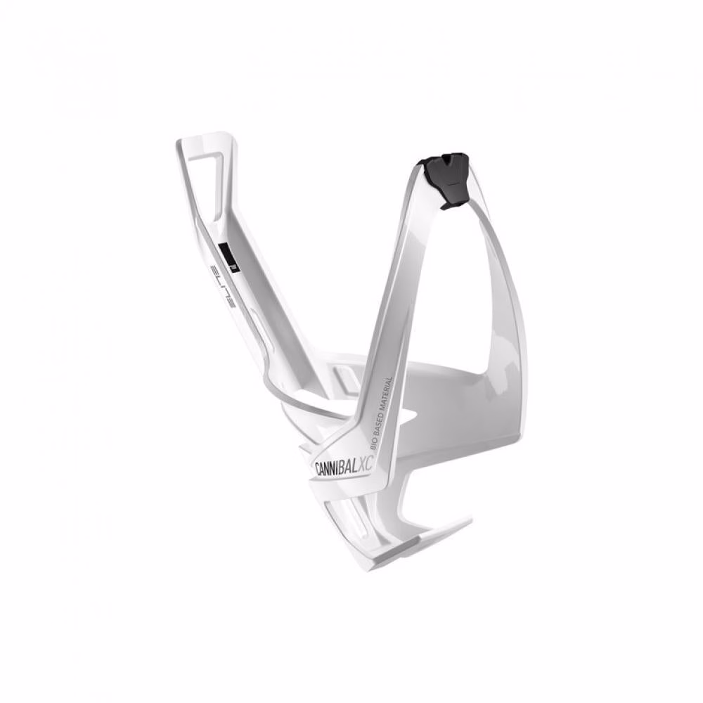 ELITE CANNIBAL XC Flaschenhalter One Size WHITE GLOSSY black - seitlicher Zugriff & bio-basiert