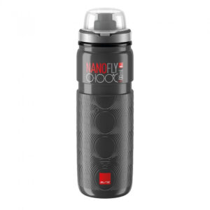 Elite Nano Fly dunkelgrau Trinkflasche grau/rot - ultraleichte, moderne Fahrraßlasche