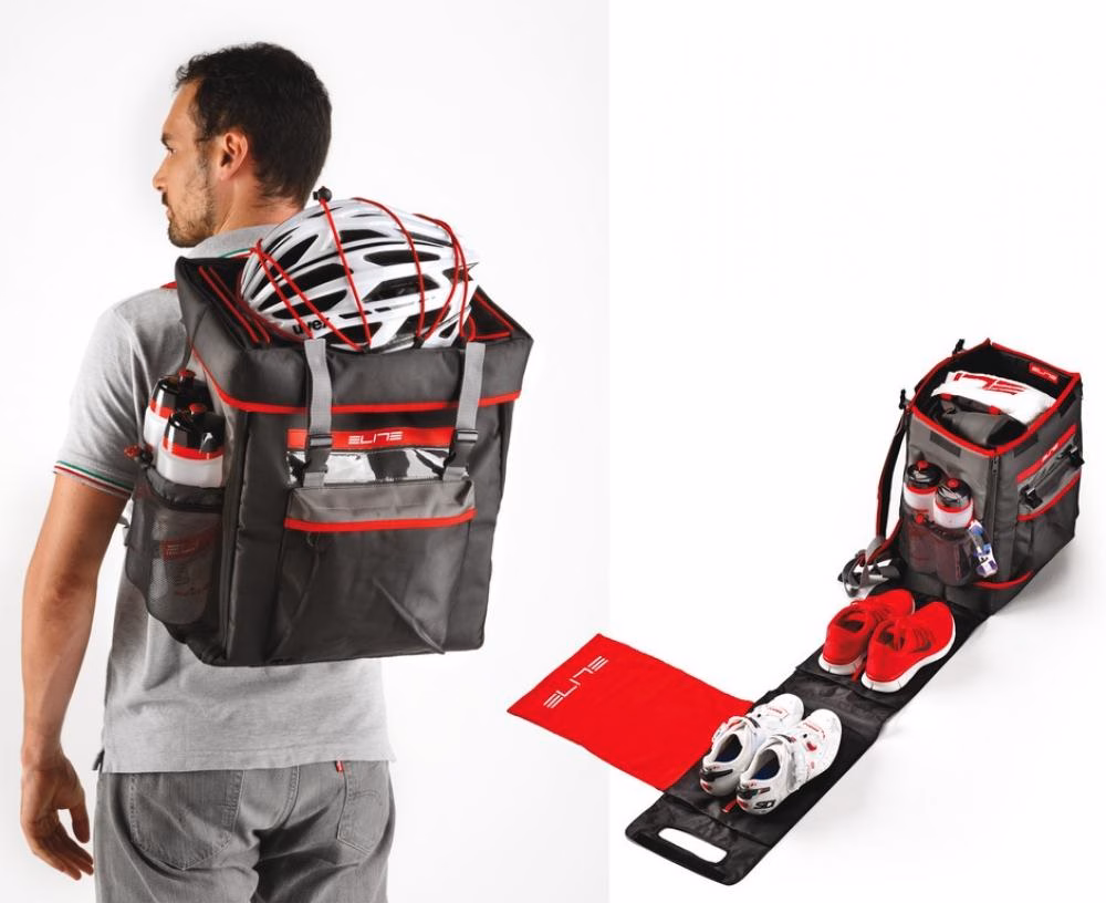 Elite Tasche Tri Box schwarz/rot, für Triathlon/Duathlon