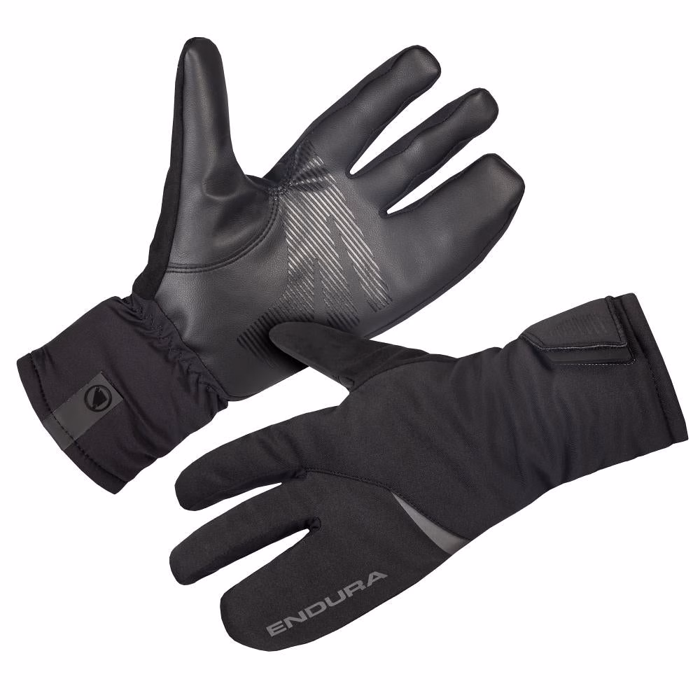 Endura Freezing Point Lobster Handschuh schwarz M - Winter-Radhandschuh mit geteilter Fingerkammer, isoliert, winddicht, wasserdicht, atmungsaktiv und extra warm für Minusgrade