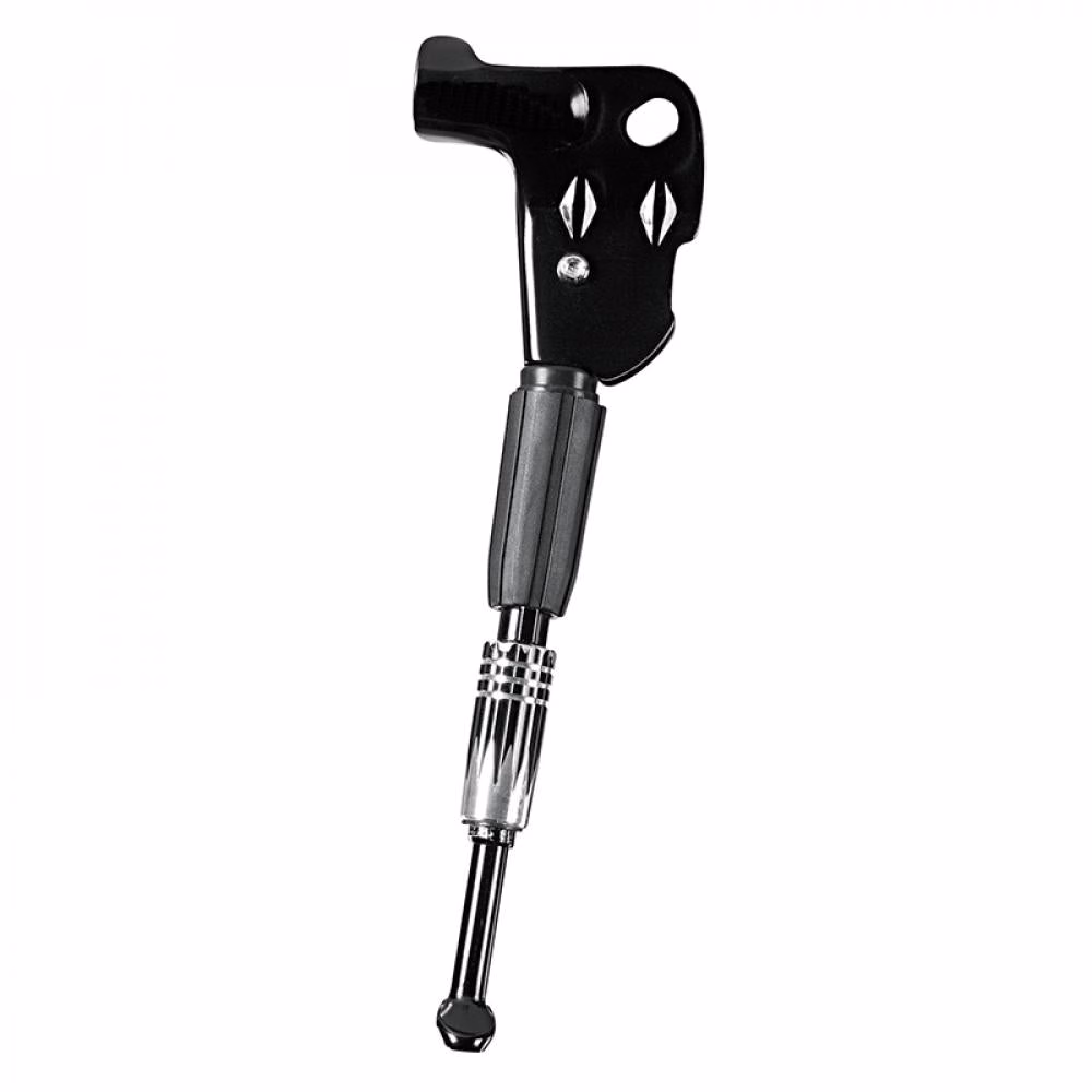 ergotec Hinterbauständer Hinterbau-Seitenständer Liliput schwarz 16-20 Zoll verstellbar Achsmontage Aluminium Kinderfahrrad Faltrad