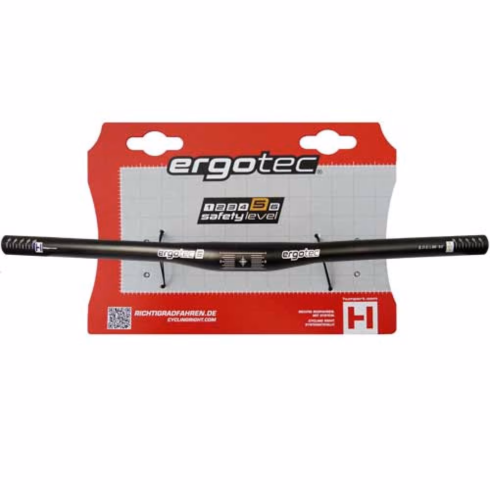 Ergotec Lenker Bügel Flat Bar Ø 31,8 mm 680 mm Höhe 5 mm 9° schwarz