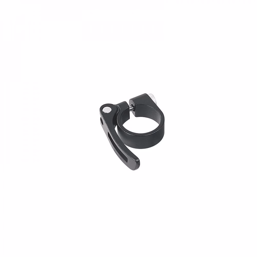 Ergotec Sattelklemmschelle SCQ-080 28,6mm schwarz - Aluminium-Schelle mit Schnellspanner für Fahrradsattelstützen