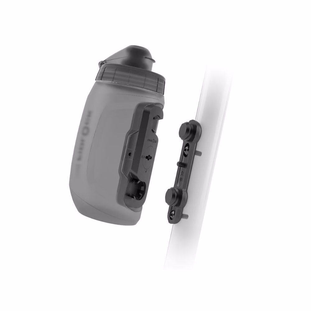 Fidlock TWIST Bottle 450 ml mit Bike Base kompakte, magnet-mechanische Trinkflasche für enge Fahrradrahmen, BPA-frei, spülmaschinengeeignet, inklusive Staubschutzkappe