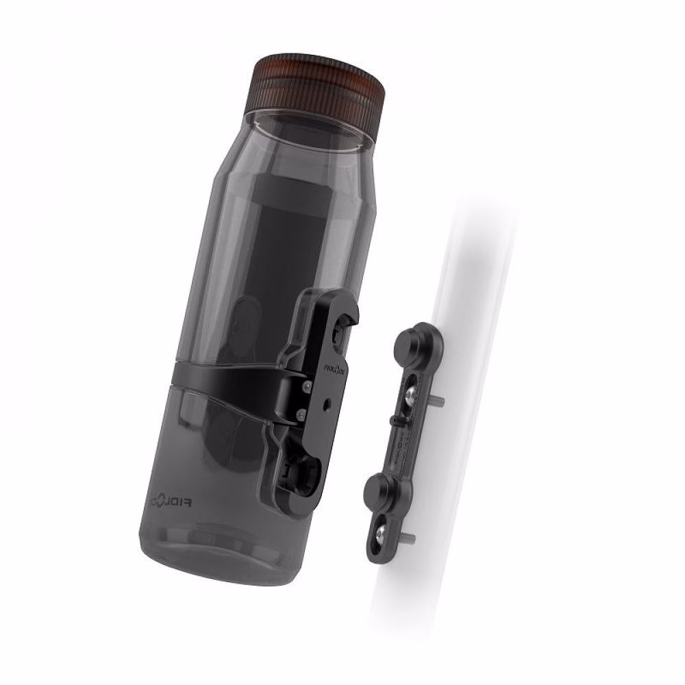 Fidlock TWIST bottle 700 life Set mit Bike Base, 700 ml, robustes Tritan, magnet-mechanische Halterung, große Trinköffnung, transparent schwarz