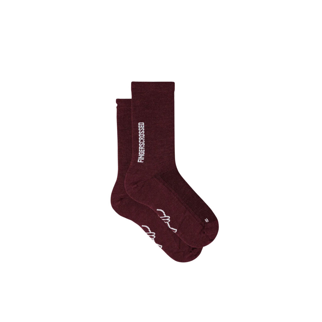 Fingercrossed Light Merino Silk Merinosocken mit Seide 39-42 bordeaux