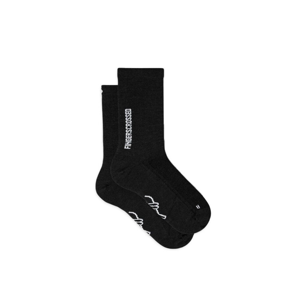 Fingerscrossed Light Merino Silk Socks warme Fahrradsocken 39-42 black