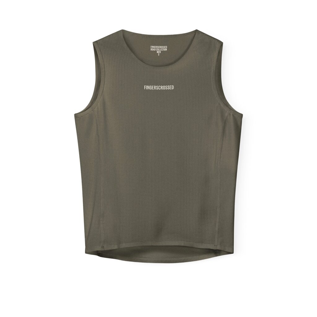 Fingerscrossed Road Baselayer Men ärmelloses Funktionsunterhemd Herren M olive