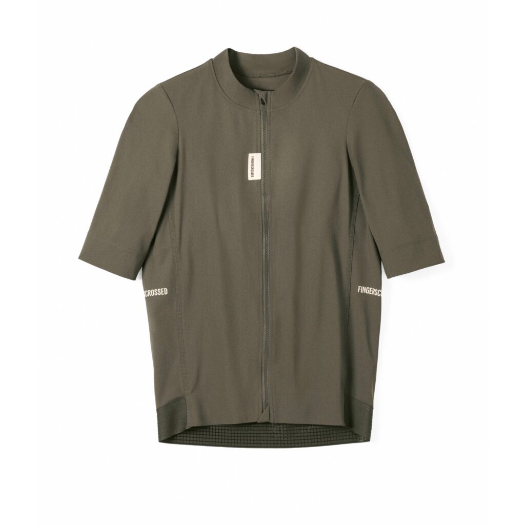 Fingerscrossed Road Jersey Men kurzarm Fahrradtrikot Herren L olive