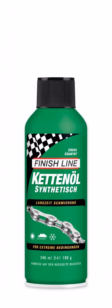 Finish Line Cross Country Kettenöl 246ml, synthetisch, extrem wasserabweisend, langanhaltende Schmierung, schützt vor Korrosion