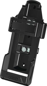 Für ABUS Bordo 6000 Big Modelle - Spannband-Halterung, frontale Entnahme, platzsparend, ideal für kleine Rahmengeometrien