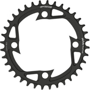 FSA Kettenblatt E-Bike Alloy V-Shape 104 mm x 46T Schwarz - Megatooth-Technologie für Bosch Gen.4