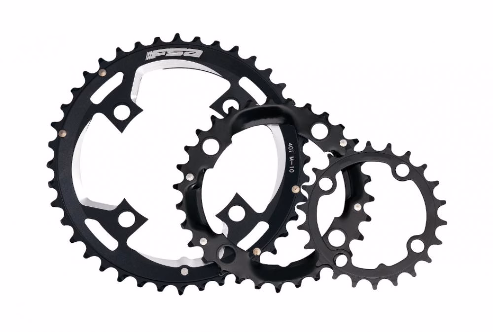 FSA Kettenblatt MTB D-10 64 mm x 24 Zähne 4-Arm Schwarz - kompatibel mit Shimano & SRAM