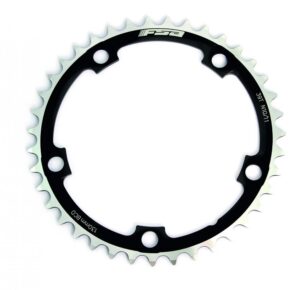FSA Kettenblatt Road Alloy 5-Arm 2x 130 mm x 39 T Schwarz/silber - präzises Schalten für Rennräder