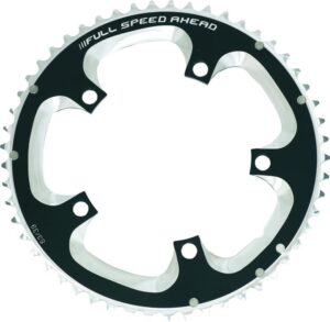 FSA Kettenblatt Road Super 5-Arm 2x 130 mm x 53 T Schwarz/silber - präzise Schaltperformance