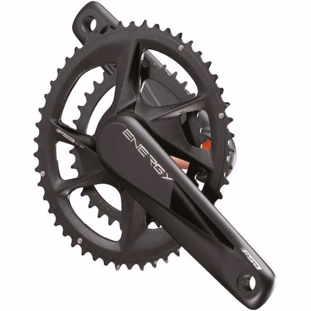 FSA Kurbelgarnitur Energy Modular BB386Evo 2x 172,5 mm Schwarz - vielseitige Performance für Straße & Gravel