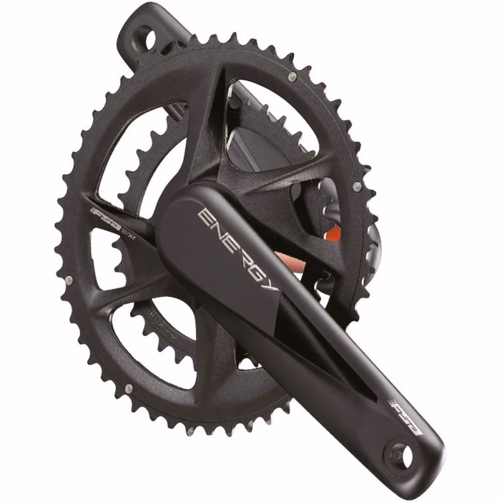 FSA Kurbelgarnitur Energy Modular BB386Evo 2x 175 mm Schwarz - vielseitige Performance für Gravel & Straße