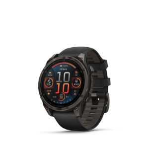 Garmin Fenix® 8 AMOLED Sapphire - 47 mm Multisport-Smartwatch mit QuickFit®-Silikon-Armband 22 mm ⌀ 47mm Gehäuse schwarz/carbongrau titan