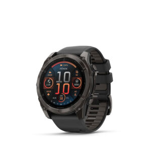 Garmin Fenix® 8 AMOLED Sapphire - 51 mm Multisport-Smartwatch mit QuickFit®-Silikon-Armband 26 mm ⌀ 51mm Gehäuse schwarz/carbongrau titan