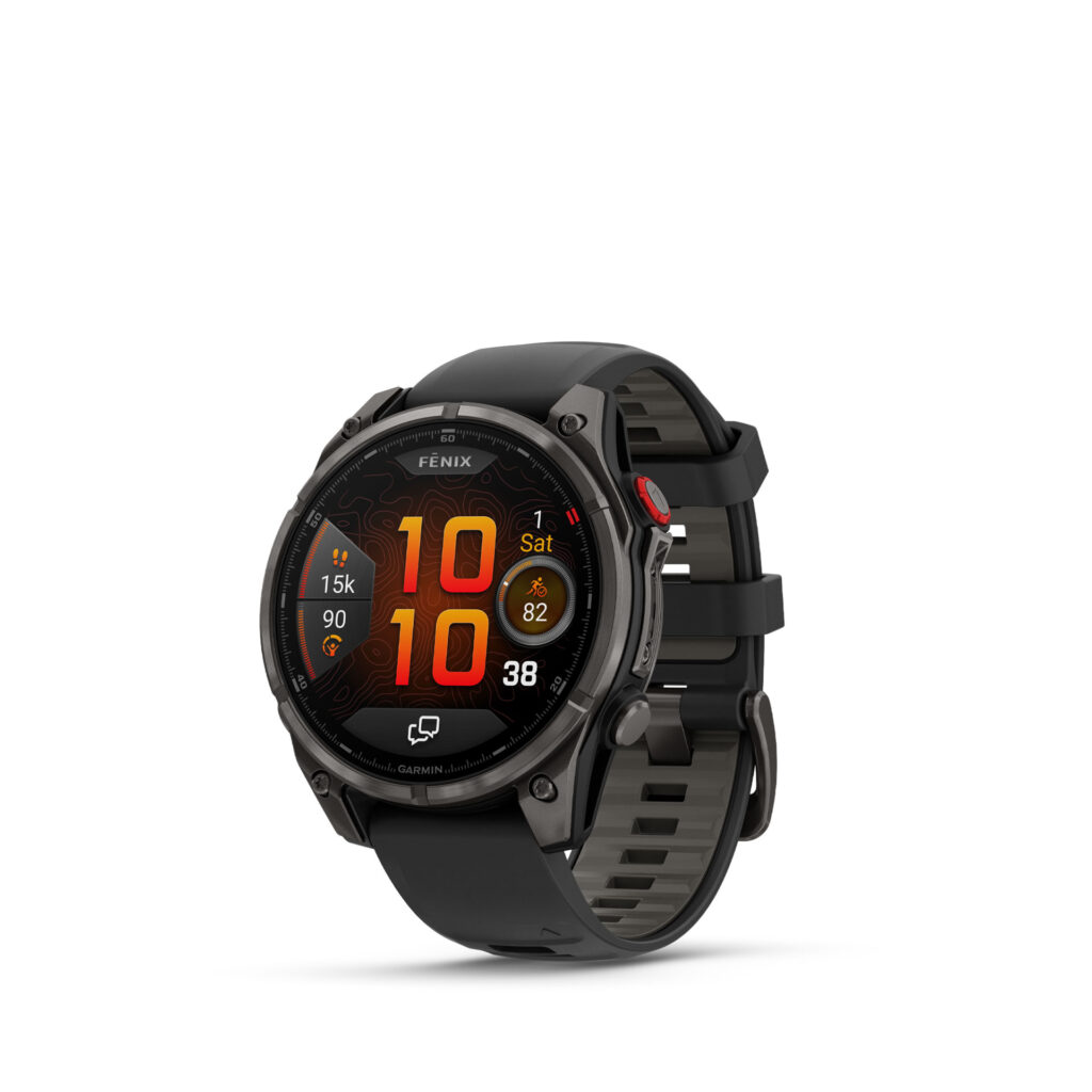 Garmin Fenix® 8 Pro AMOLED Sapphire - 47 mm Multisport-Smartwatch mit QuickFit®-Silikon-Armband 22 mm ⌀ 47mm Gehäuse schwarz/carbongrau titan
