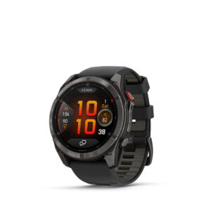 Garmin Fenix® 8 Pro AMOLED Sapphire - 51 mm Multisport-Smartwatch mit QuickFit®-Silikon-Armband 26 mm ⌀ 51mm Gehäuse schwarz/carbongrau titan