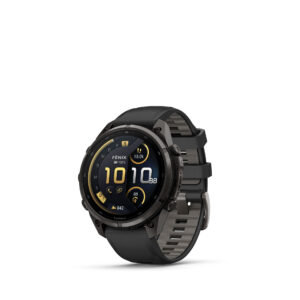 Garmin Fenix® 9 Pro inReach®, 47mm Silikon-Armband Multisport-Smartwatch mit AMOLED Touchdisplay und Titan-Gehäuse ⌀ 47 mm Gehäuse carbongrau titan - schwarz/kieselgrau