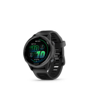 Garmin Forerunner® 570 - 42 mm GPS Laufuhr für Triathlon & Training mit AMOLED-Display & 20mm Silikon-Schnellwechsel-Armband ⌀ 42mm Gehäuse schwarz/schiefergrau Aluminium