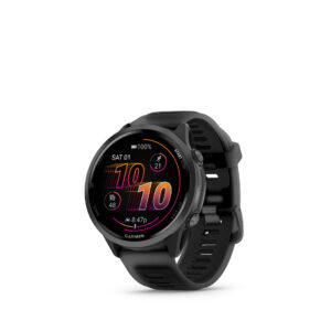 Garmin Forerunner® 570 - 47 mm GPS Laufuhr für Triathlon & Training mit AMOLED-Display & 22mm Silikon-Schnellwechsel-Armband ⌀ 47mm Gehäuse schwarz/schiefergrau Aluminium