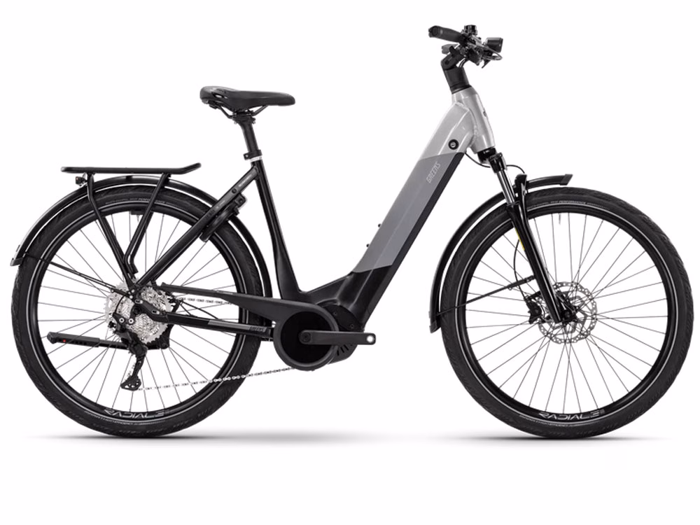 Green’s Richmond F625N Low | Trekking E-Bike | 27,5" | 625Wh Bosch CX | light grey matt Größe: 53 cm
