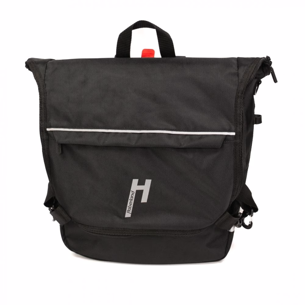 Haberland Bike-Rucksack Sporty schwarz/reflex - vielseitiger Fahrradrucksack mit Regenschutz
