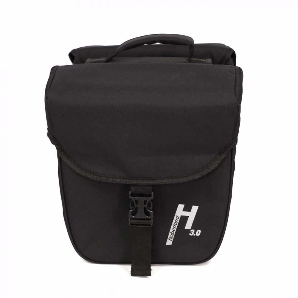 Haberland Doppeltasche 18l Basic S 3.0 schwarz - kompakter Stauraum für den Gepäckträger