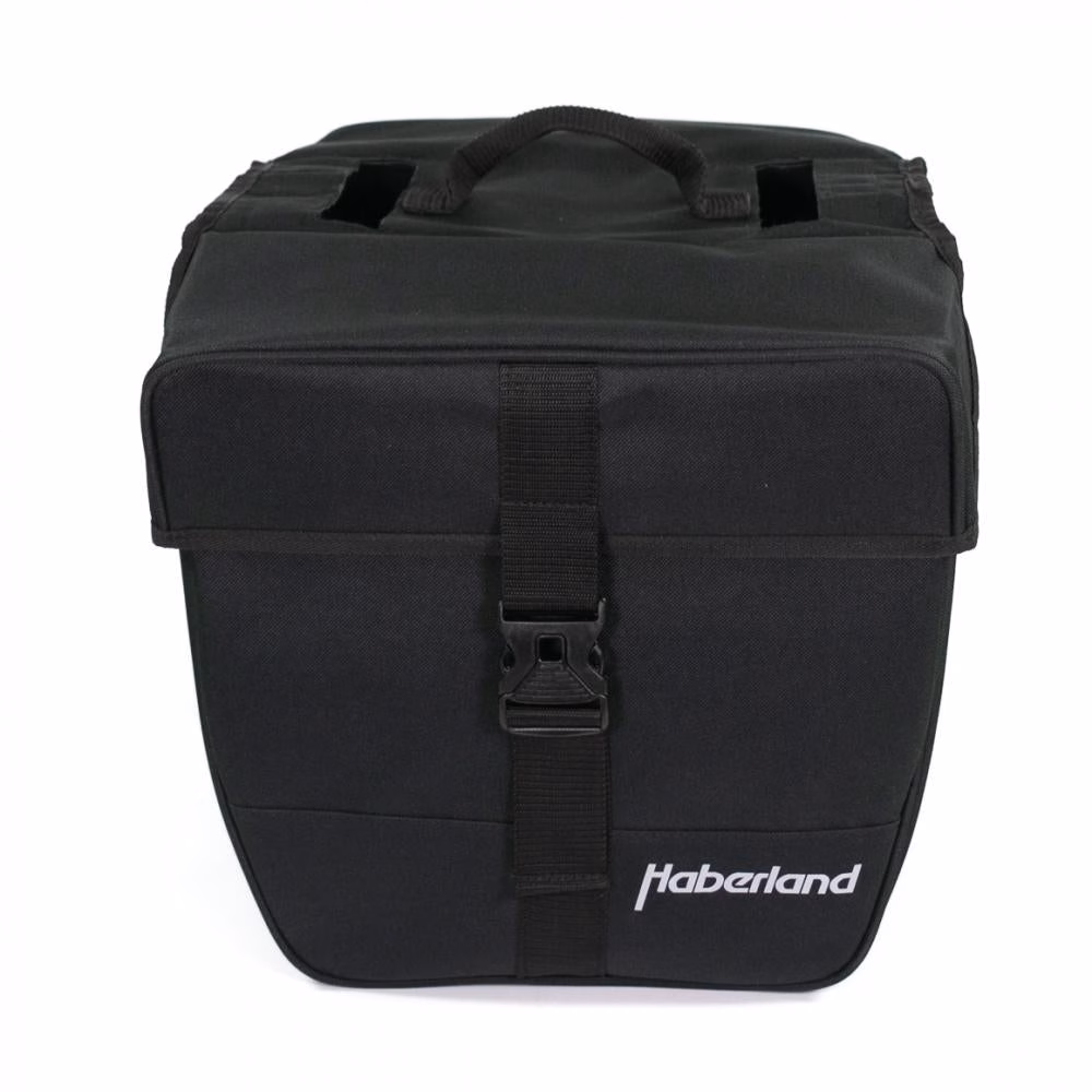 Haberland Doppeltasche 25l Einsteiger schwarz - praktische Gepäckträgertasche für Alltag und Tour