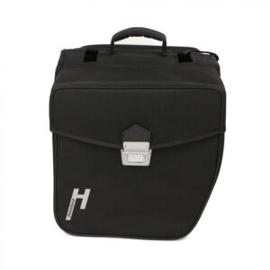 Haberland Doppeltasche 31l Pur schwarz - robuste Gepäckträgertasche mit viel Stauraum