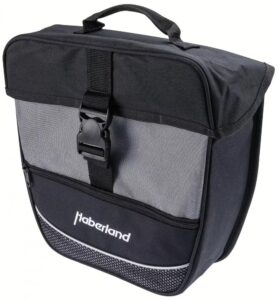 Haberland Einsteiger-Serie schwarz / silber - robuste Gepäckträgertasche für Alltag und Tour