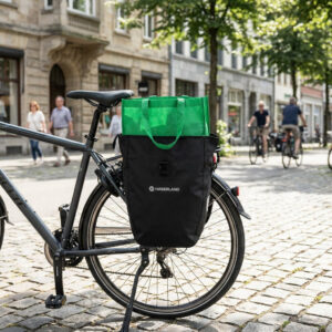 Haberland Einzeltasche (130006) schwarz - praktische Fahrrad-Gepäckträgertasche für den Alltag