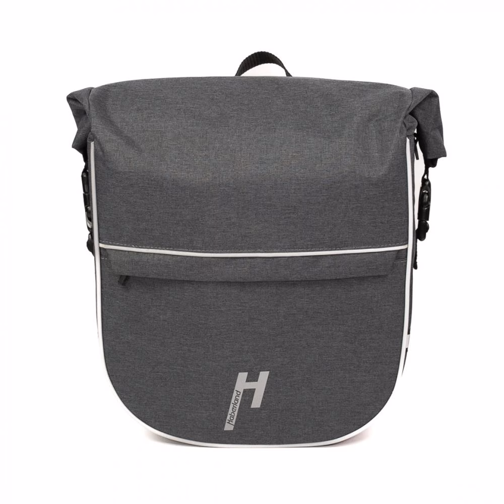 Haberland Frontträger-Tasche eMotion anthrazit/reflex - stabile Fronttasche für KLICKfix