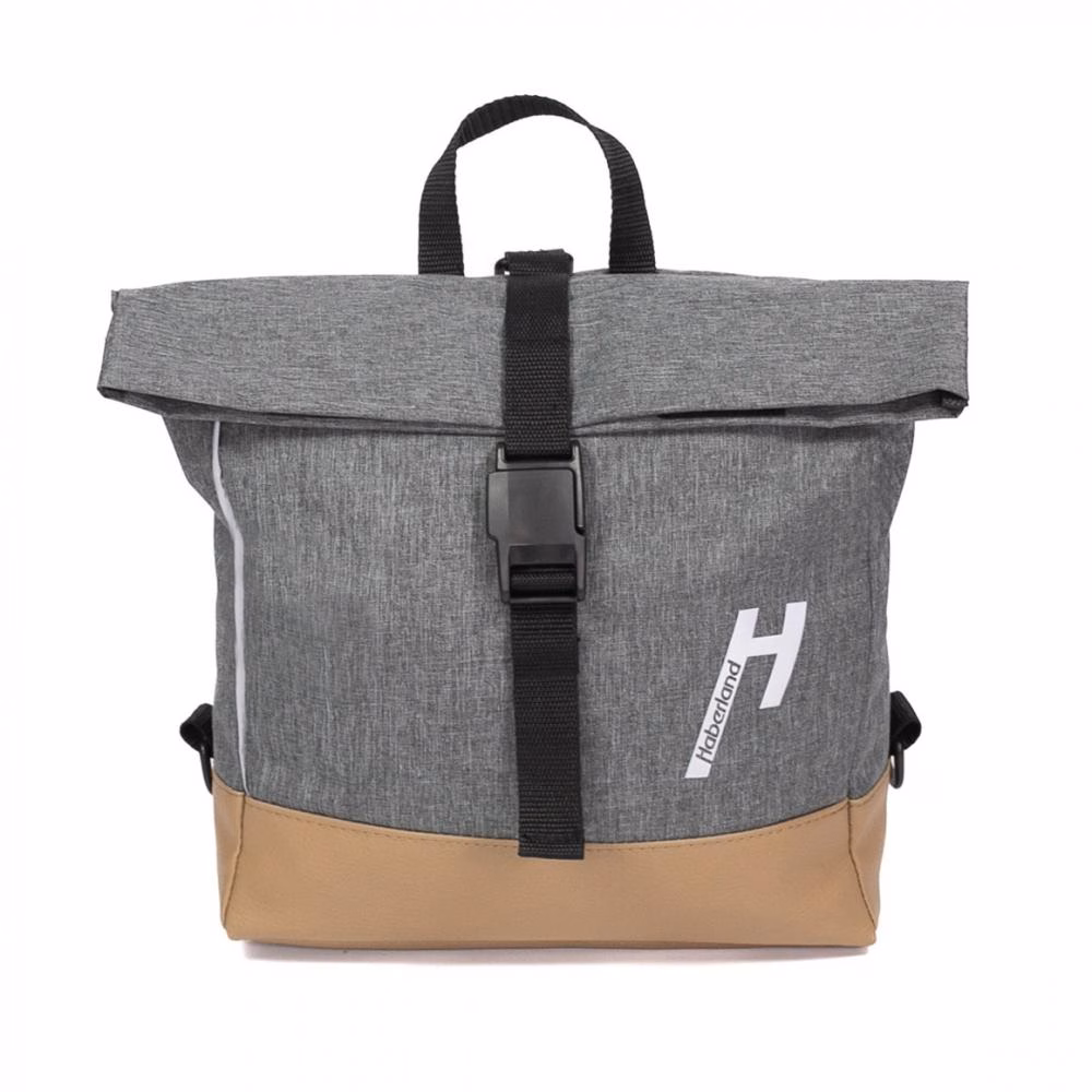 Haberland Lenker-Bike-Rucksack Keep Rollin' grau - flexible Lenkertasche & Rucksack in moderner Ausführung