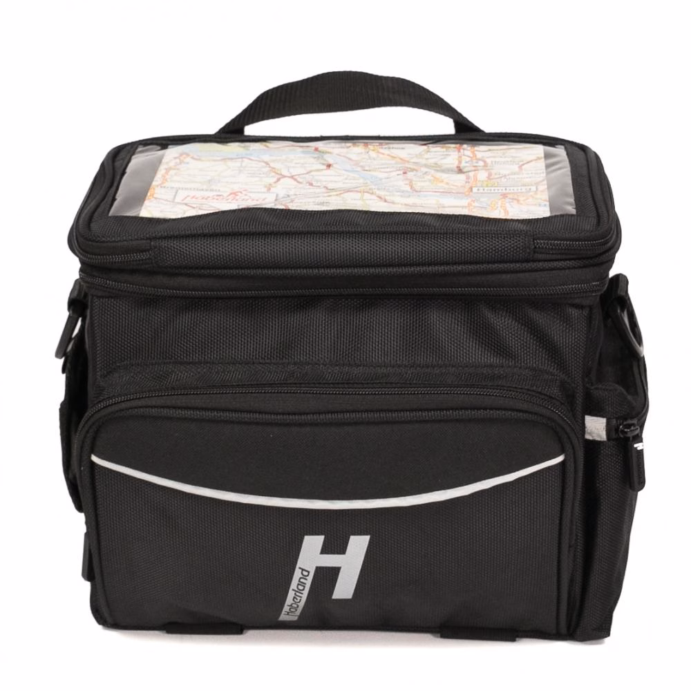Haberland Lenkertasche 10l Max Plus schwarz - geräumige Lenkertasche mit KLICKfix