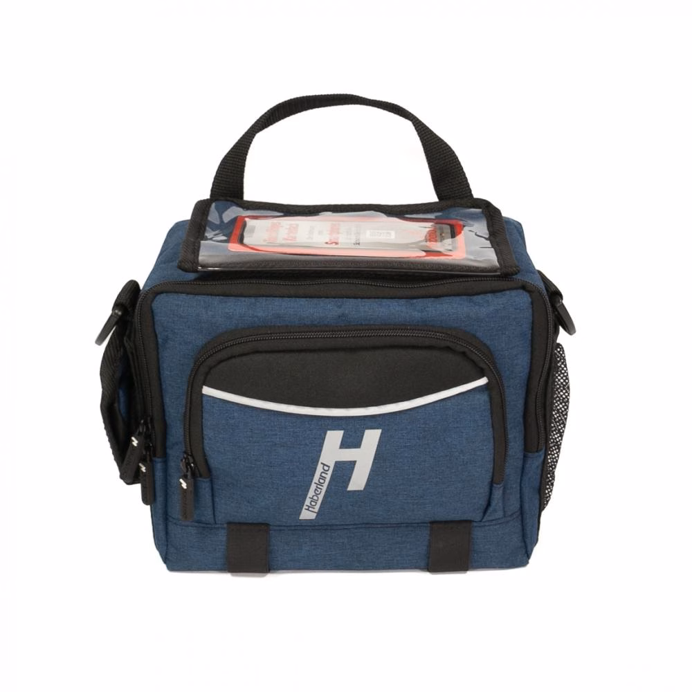 Haberland Lenkertasche 6l Bottle blau - praktische Lenkertasche mit KLICKfix und Flaschenfach