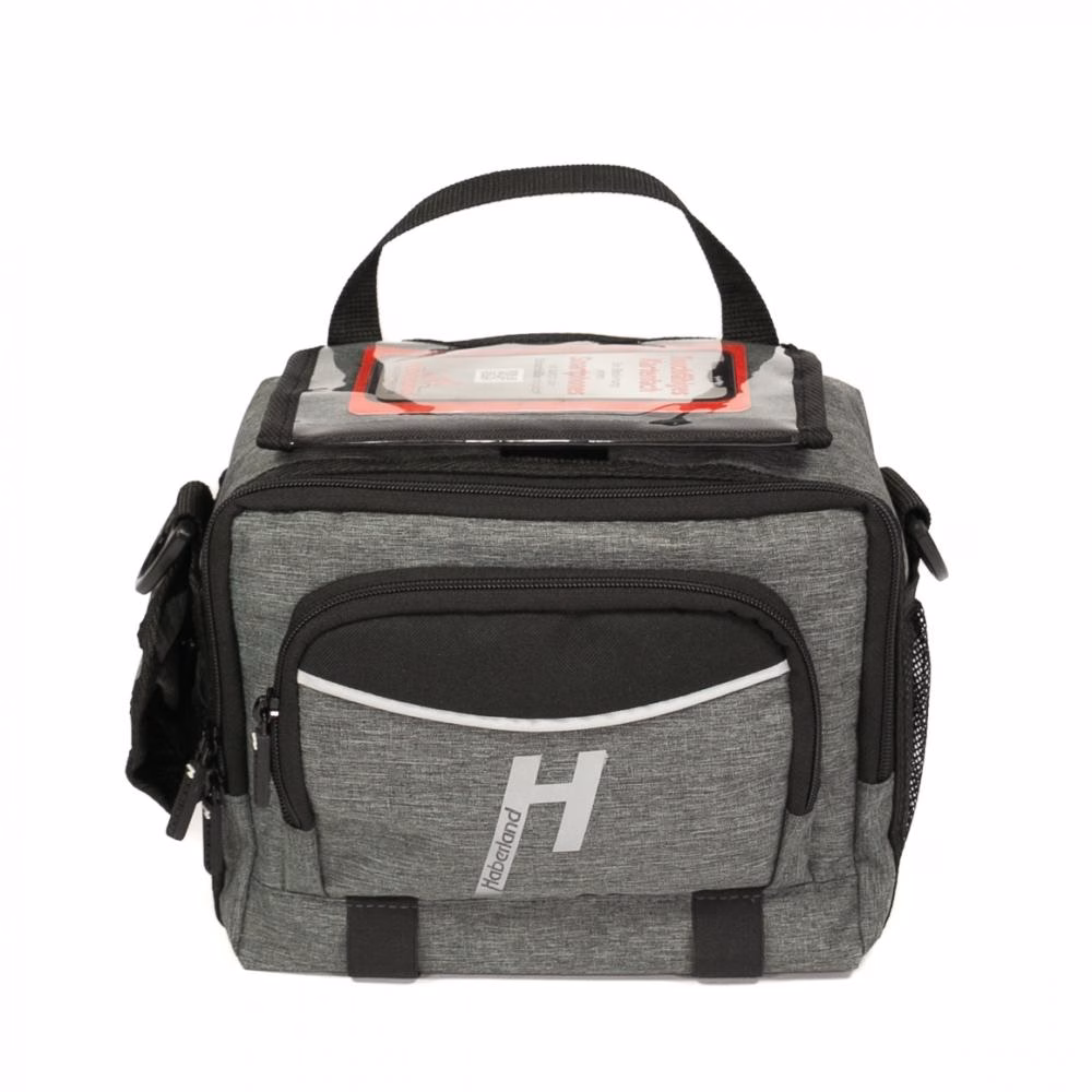 Haberland Lenkertasche 6l Bottle grau - praktische Lenker-Tasche mit Flaschenfach