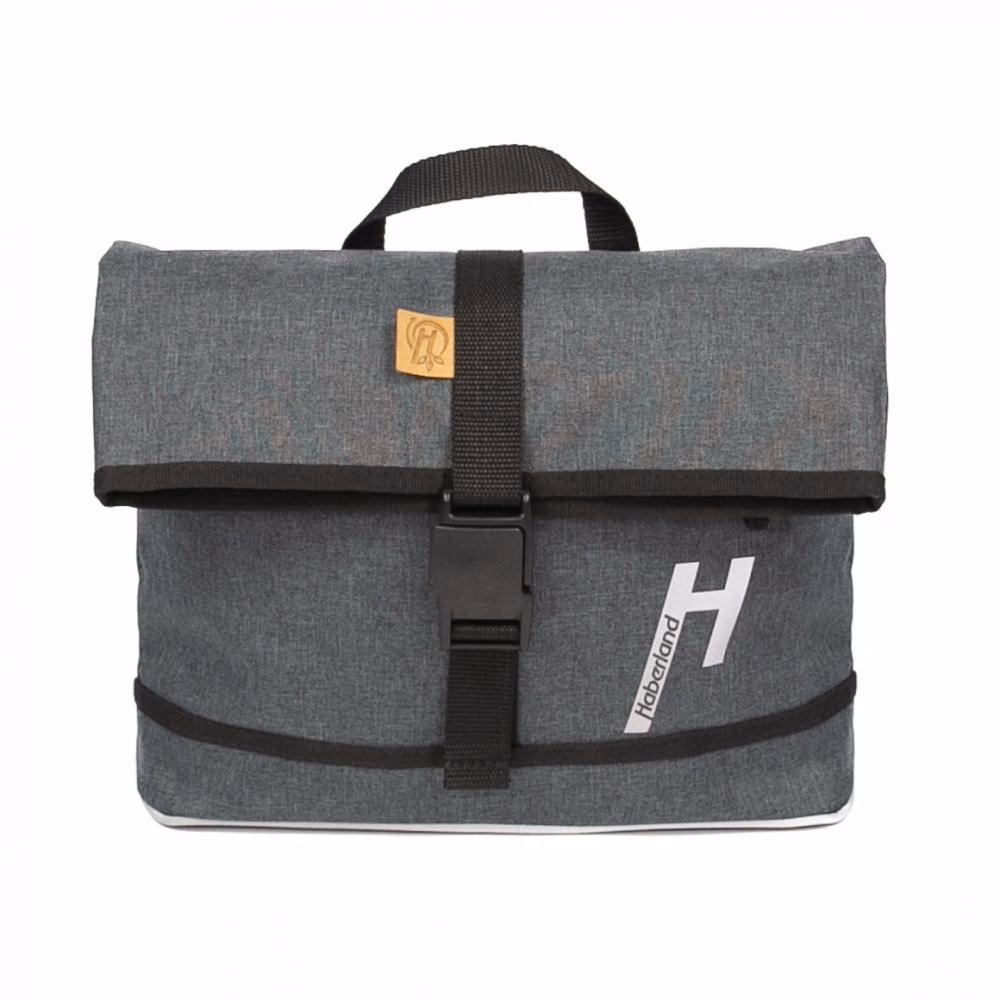 Haberland Lenkertasche Mel eMotion 4 nature anthrazit/reflex - nachhaltige eBike-Lenker Tasche