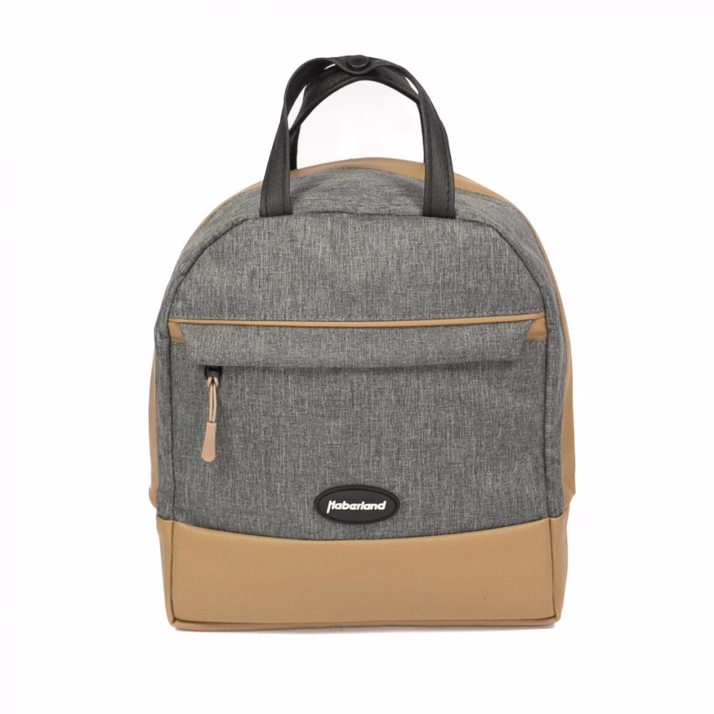 Haberland Rucksack-Lenkertasche Bella grau/hell- - flexible Lenker- und Rucksacktasche