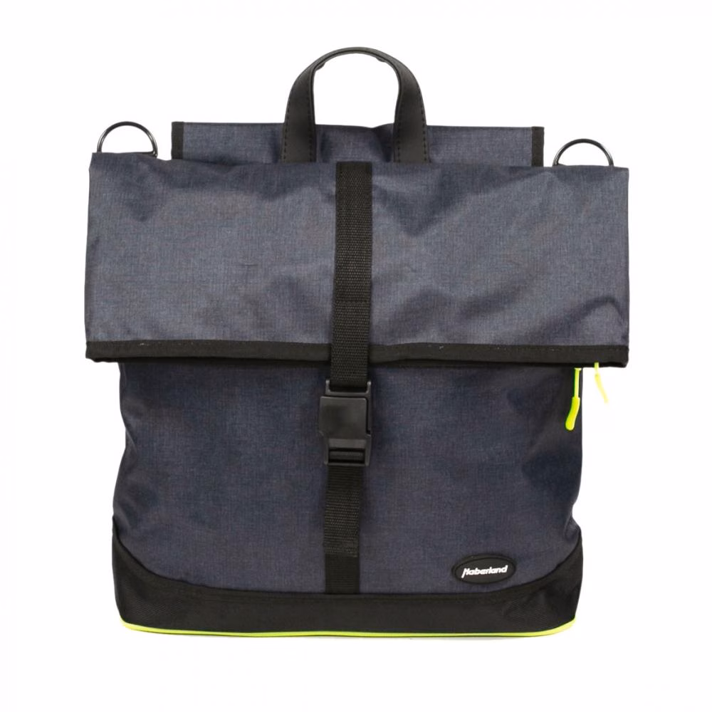 Haberland Shoppertasche eMotion - anthrazit/grün - praktische Fahrrad-Shopper-Tasche