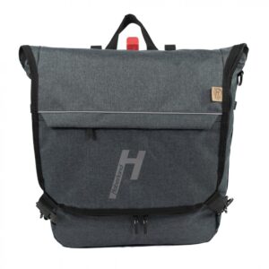 Haberland Sporty Fahrrad Rucksack / Gepäckträgertasche anthrazit - vielseitiger 2-in-1 Allrounder