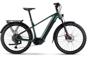 Haibike Trekking 5 High | Trekking E-Bike | 27,5" | 720Wh Yamaha PW-S2 | olive / rot Größe: 45 cm