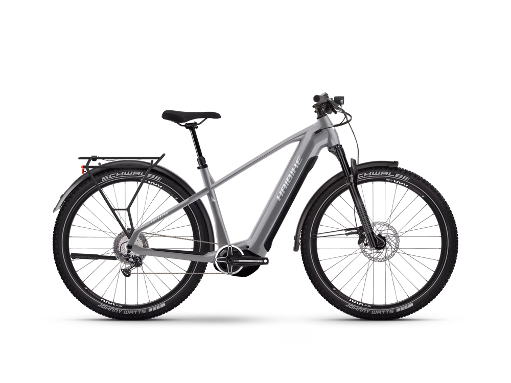 Haibike Trekking 7 High | Trekking E-Bike | 27,5" | 720Wh Yamaha PW-X3 | urban grau / weiß Größe: 45 cm