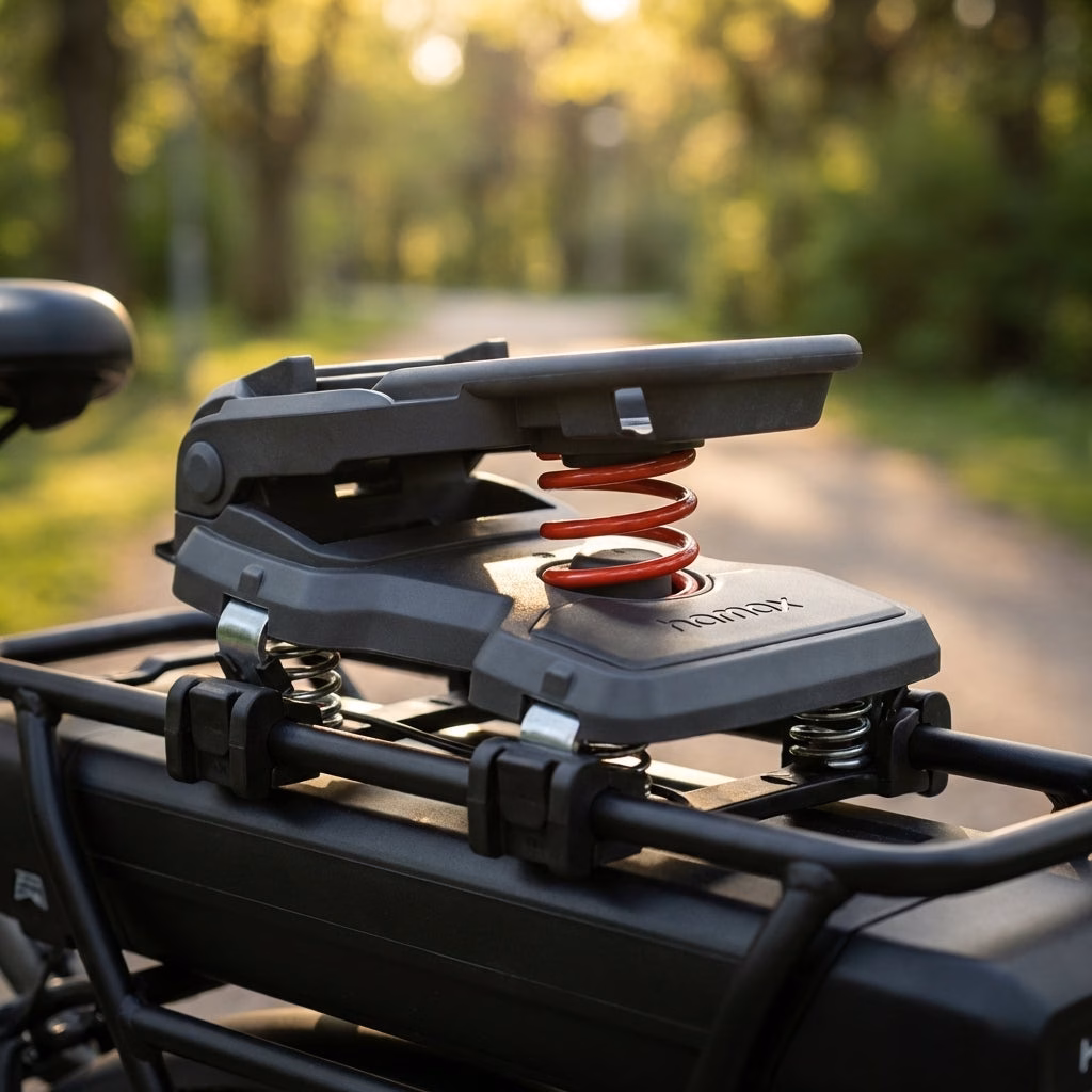 Hamax Adapter Gepäckträger für Caress (ab 2023) - Zenith Relax - Amiga - Amaze, 120175 mm Breite, 1020 mm Rohr, bis 27 kg, mit Federung, E-Bike geeignet